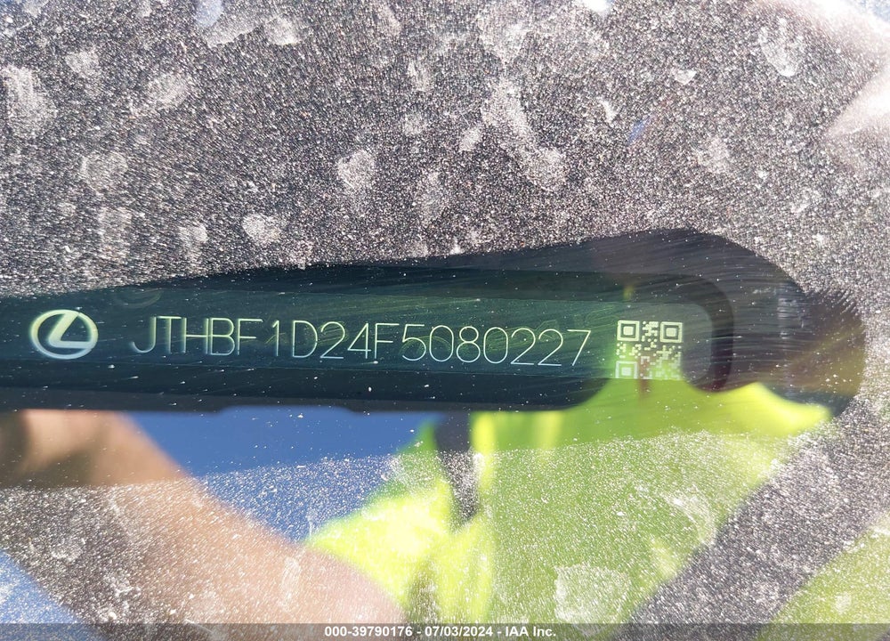 2015 LEXUS IS 250 VIN: JTHBF1D24F5080227
