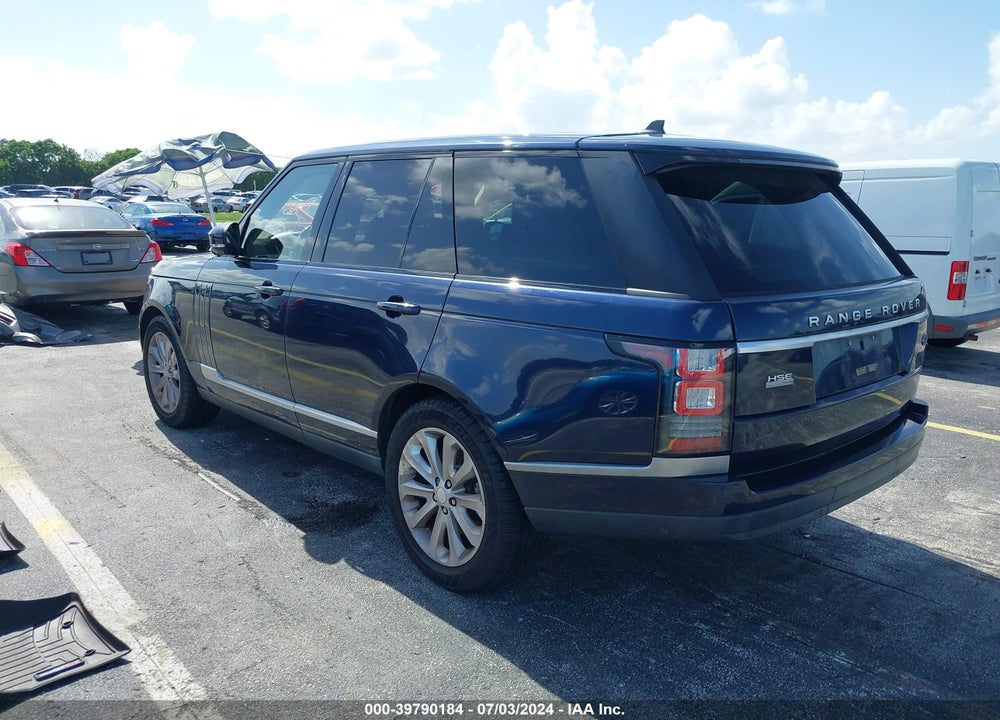 2015 LAND ROVER RANGE ROVER 3.0L V6 SUPERCHARGED HSE VIN: SALGS2VF7FA187685