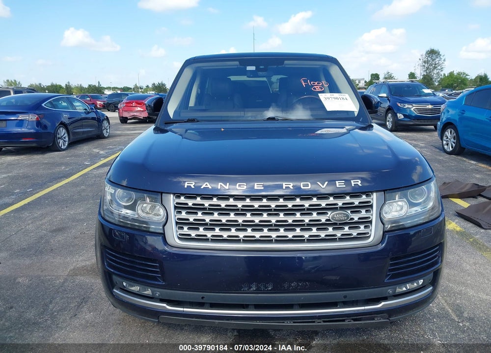 2015 LAND ROVER RANGE ROVER 3.0L V6 SUPERCHARGED HSE VIN: SALGS2VF7FA187685