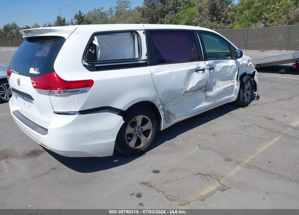 2011 TOYOTA SIENNA BASE V6 VIN: 5TDZK3DC7BS018860