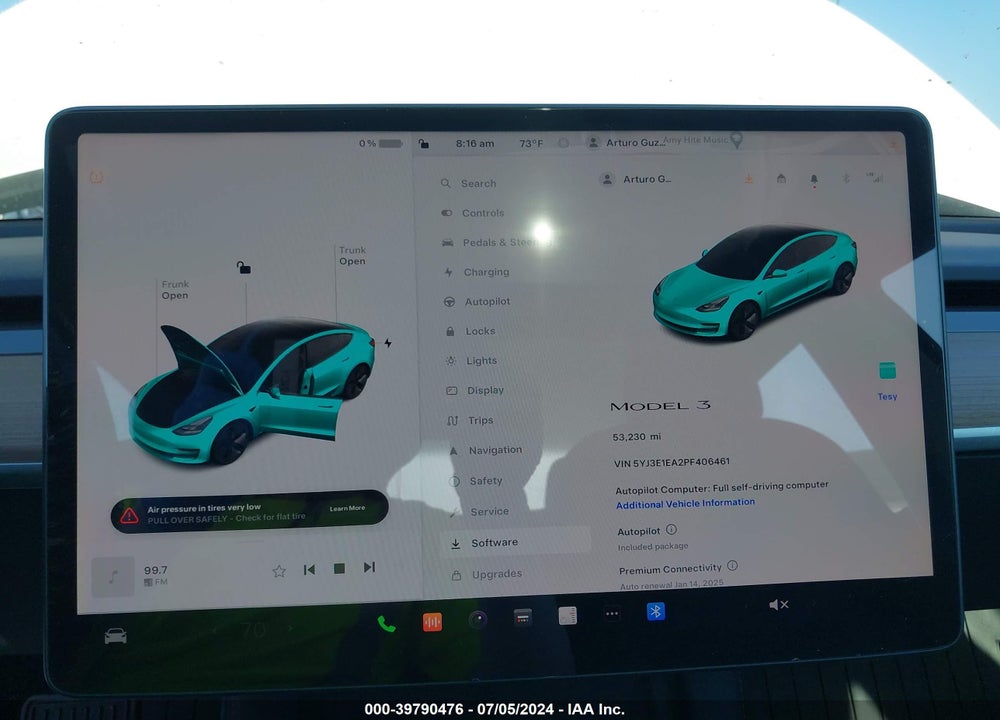 2023 TESLA MODEL 3 REAR-WHEEL DRIVE VIN: 5YJ3E1EA2PF406461