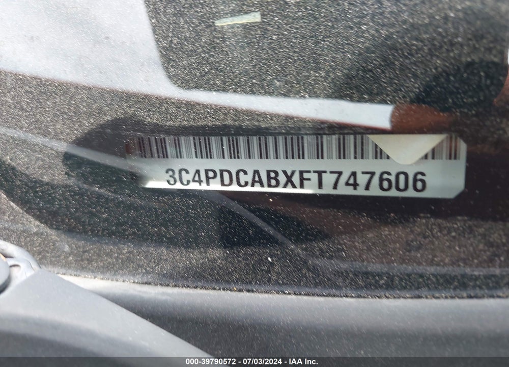 2015 DODGE JOURNEY AMERICAN VALUE PKG VIN: 3C4PDCABXFT747606