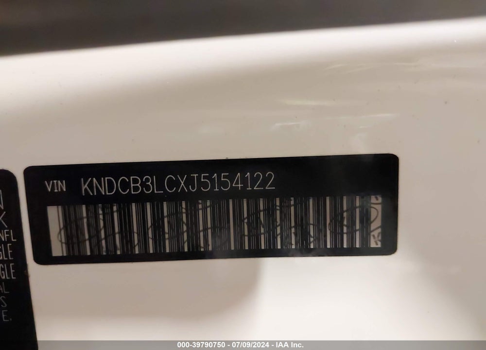 2018 KIA NIRO LX VIN: KNDCB3LCXJ5154122