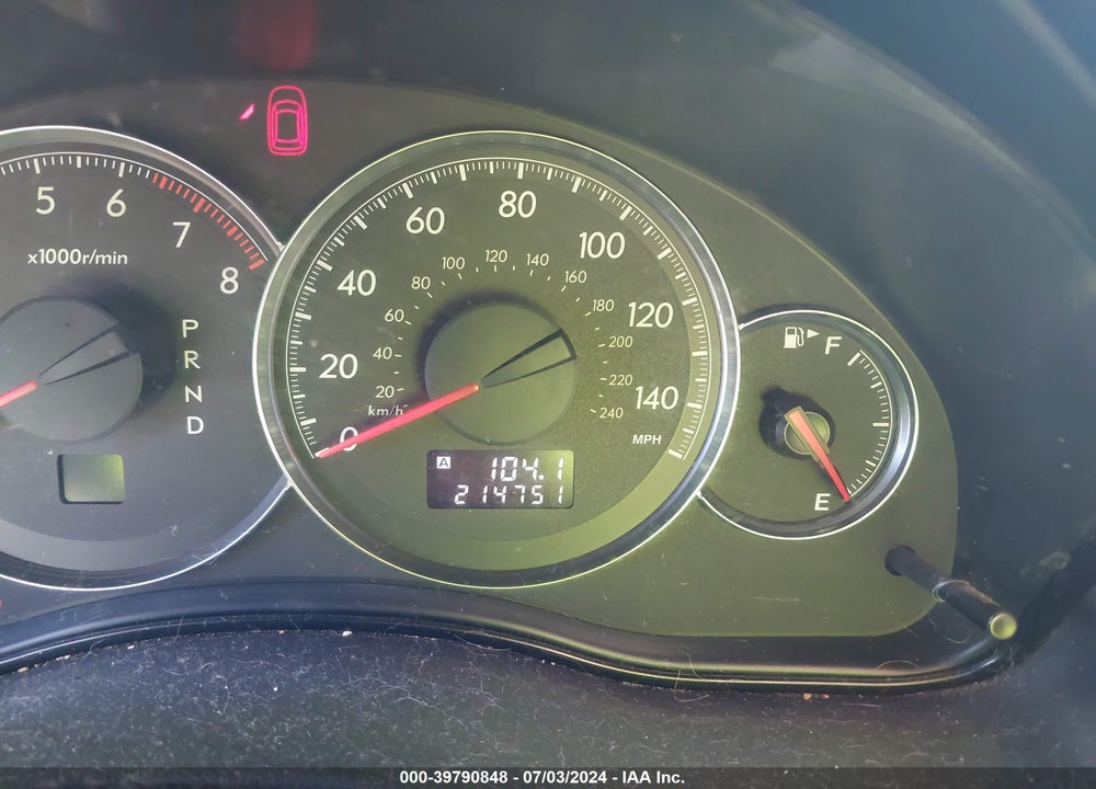 2008 SUBARU OUTBACK VIN: 4S4BP61C587349928