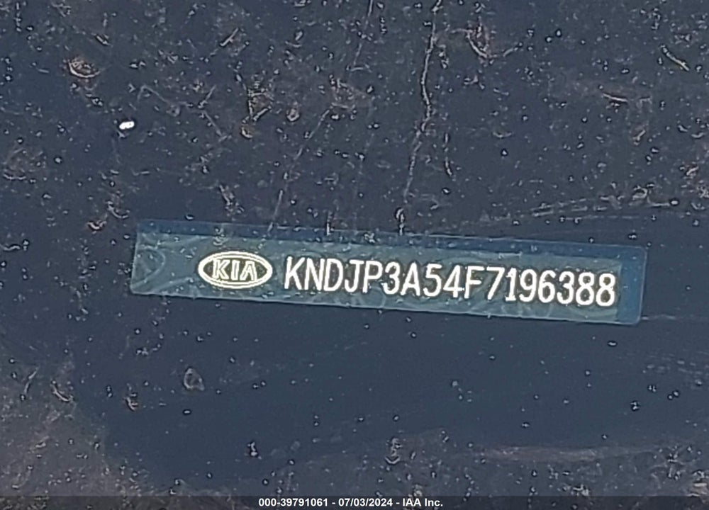 2015 KIA SOUL VIN: KNDJP3A54F7196388