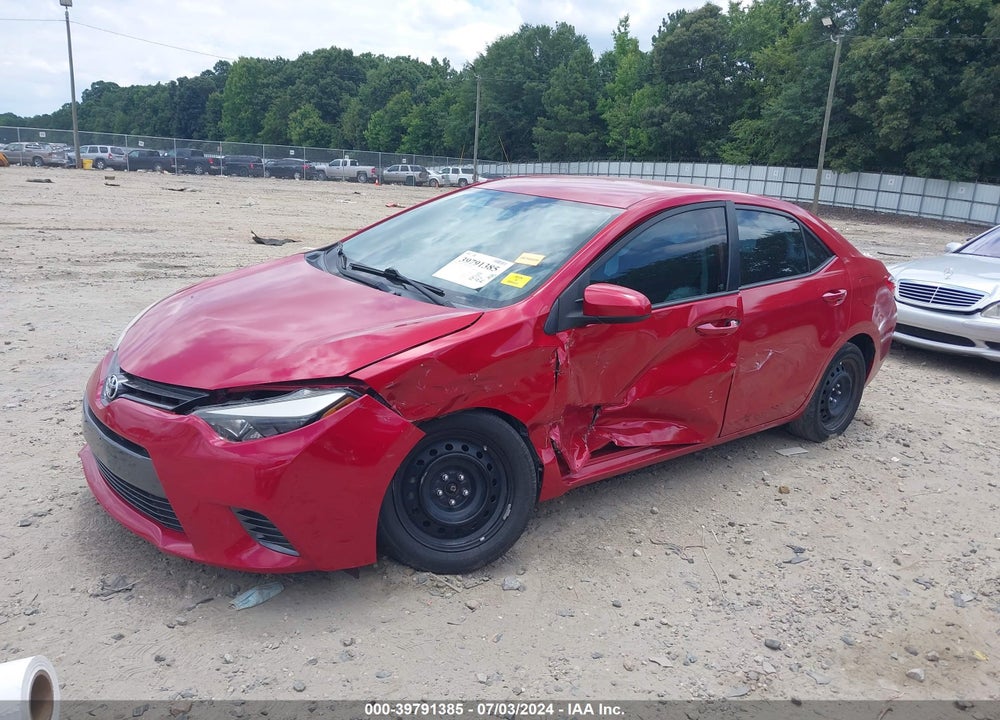 2016 TOYOTA COROLLA LE VIN: 5YFBURHE1GP568565