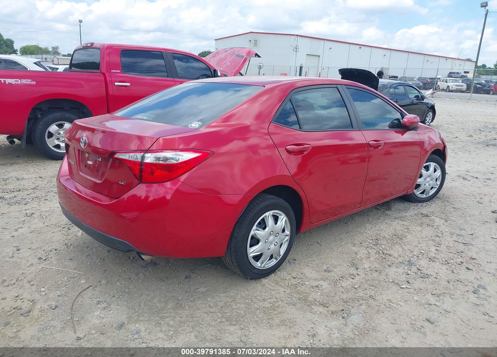 2016 TOYOTA COROLLA LE VIN: 5YFBURHE1GP568565