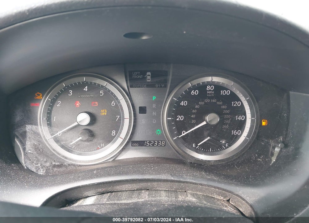 2007 LEXUS ES 350 VIN: JTHBJ46G272077760