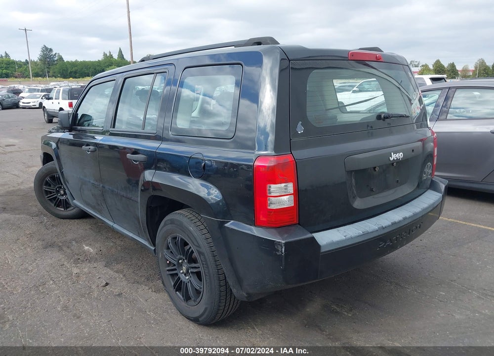 2008 JEEP PATRIOT SPORT VIN: 1J8FT28W38D704549
