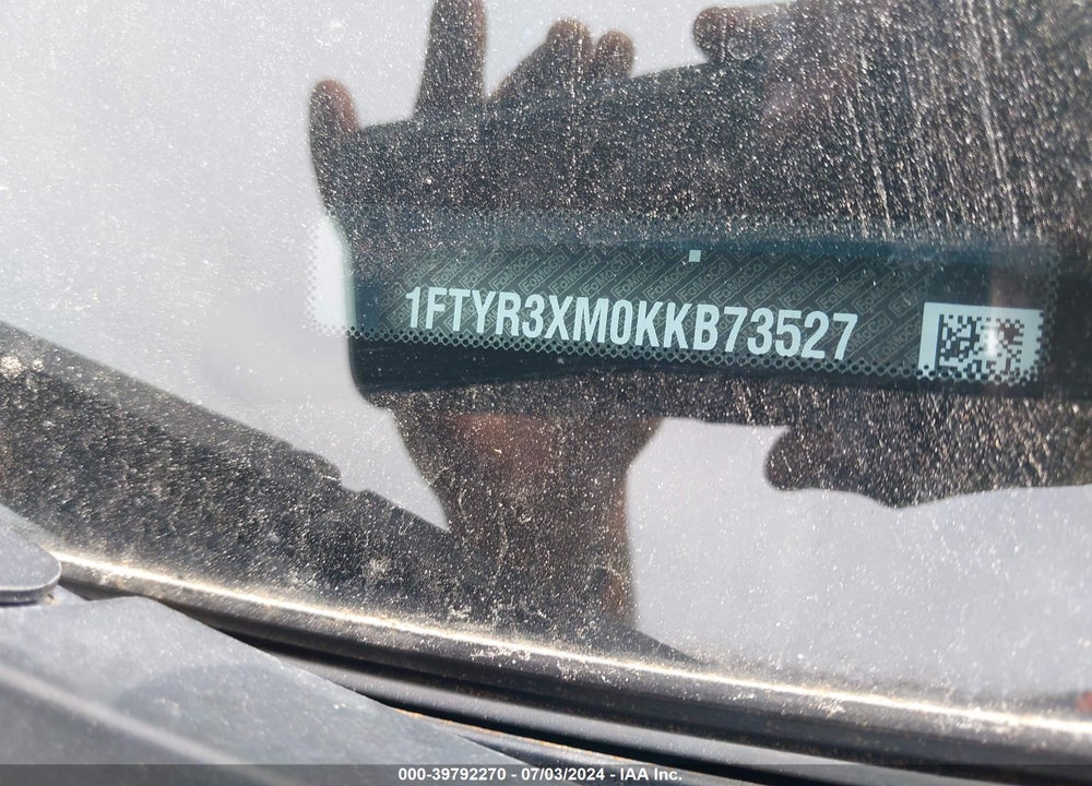2019 FORD TRANSIT-250 VIN: 1FTYR3XM0KKB73527