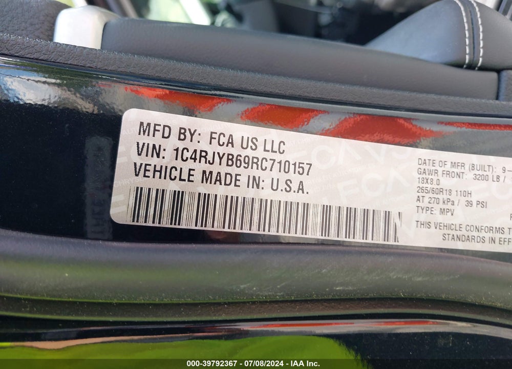 2024 JEEP GRAND CHEROKEE 4XE VIN: 1C4RJYB69RC710157