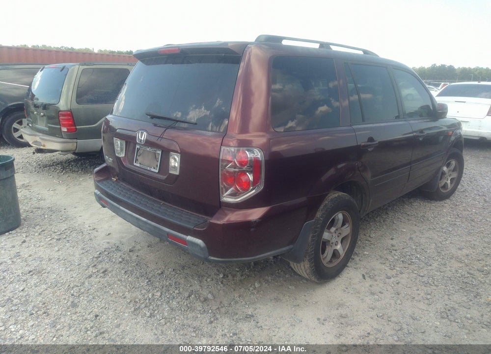 2007 HONDA PILOT EX-L VIN: 5FNYF28537B001720