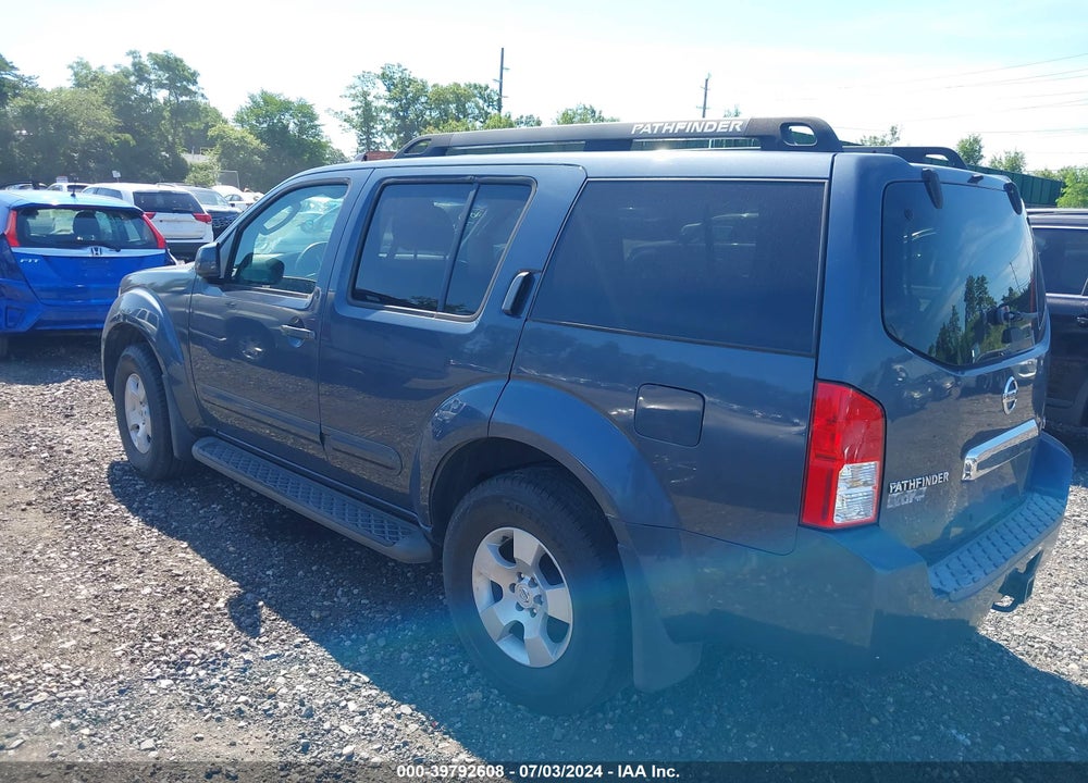 2007 NISSAN PATHFINDER SE VIN: 5N1AR18W77C632507
