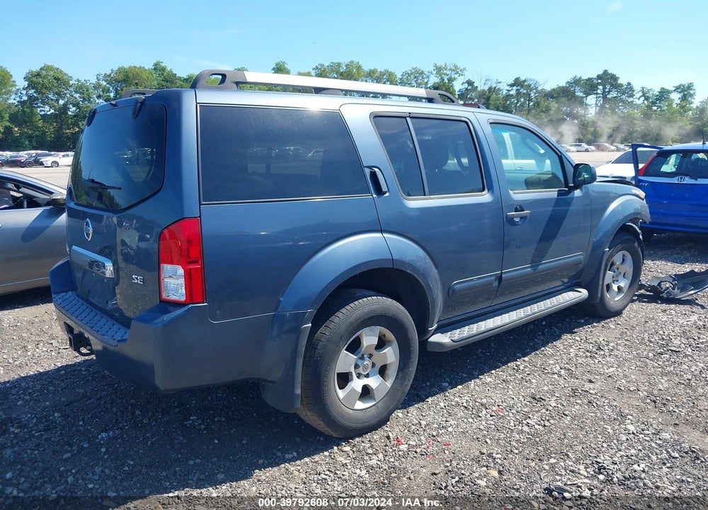 2007 NISSAN PATHFINDER SE VIN: 5N1AR18W77C632507