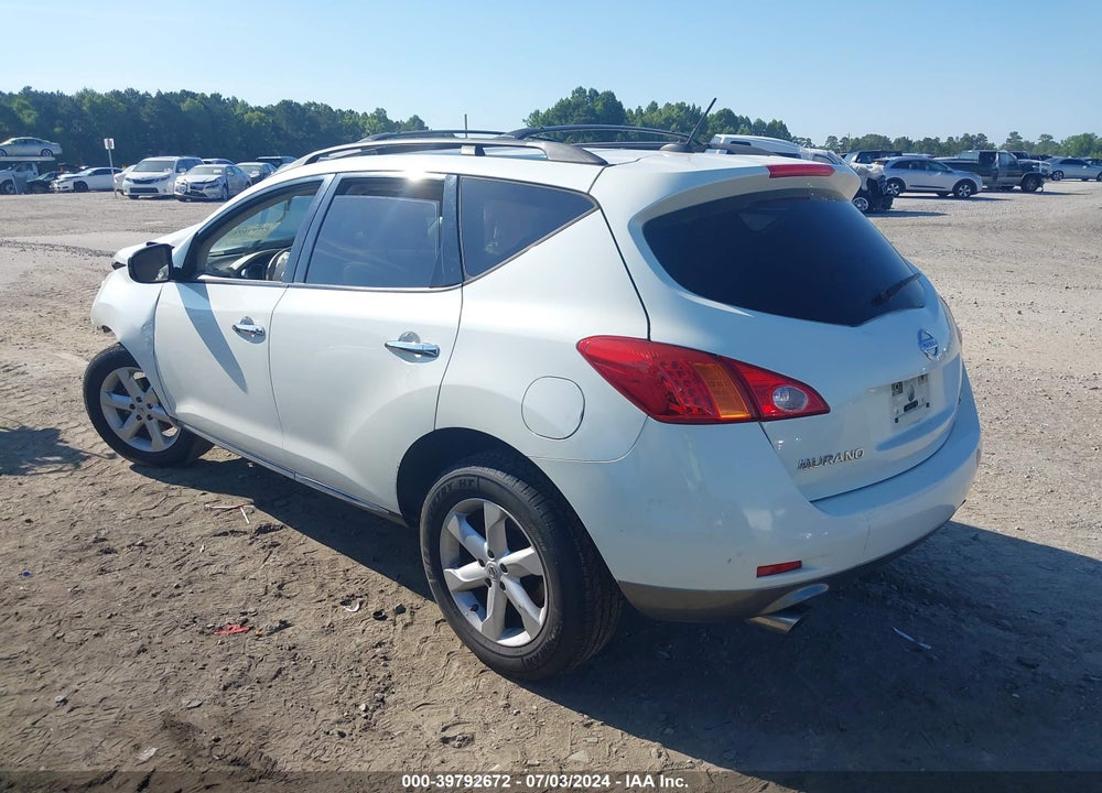 2009 NISSAN MURANO SL VIN: JN8AZ18W19W120512