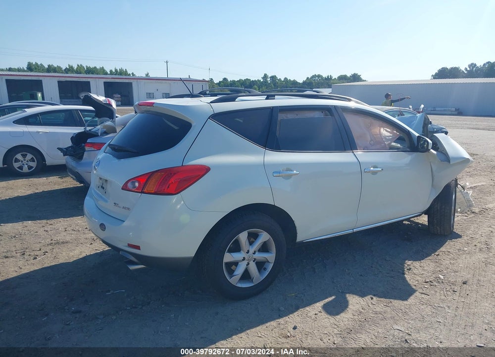 2009 NISSAN MURANO SL VIN: JN8AZ18W19W120512