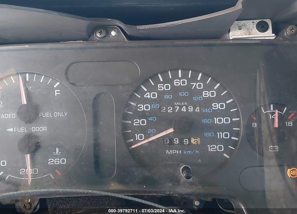1995 DODGE RAM 1500 VIN: 1B7HC16X5SS278811