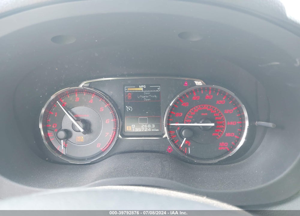 2016 SUBARU WRX VIN: JF1VA1B63G9801074