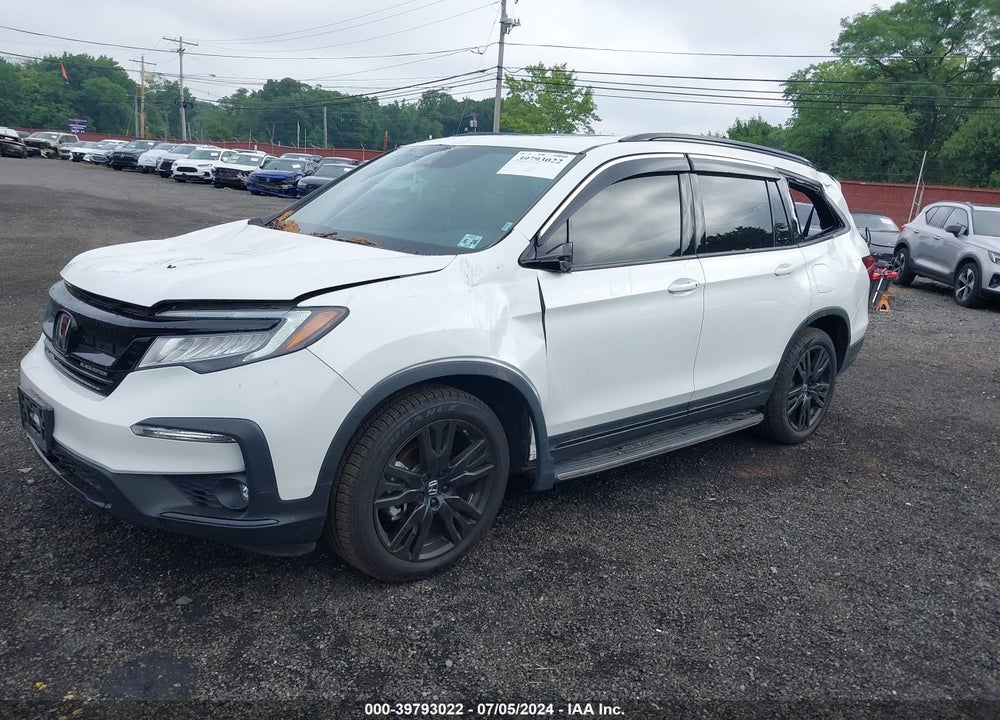 2021 HONDA PILOT AWD BLACK EDITION VIN: 5FNYF6H70MB080011