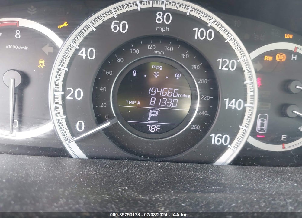 2013 HONDA ACCORD EX-L V-6 VIN: 1HGCR3F8XDA012921