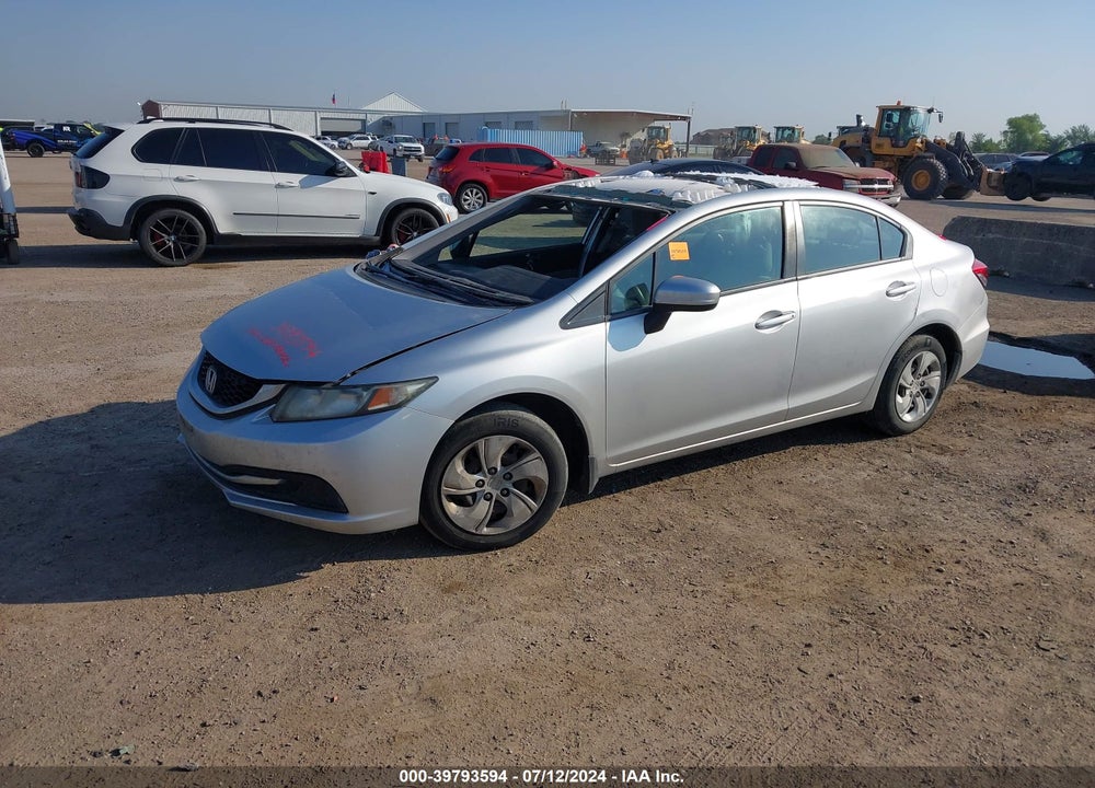 2014 HONDA CIVIC LX VIN: 19XFB2F55EE066741
