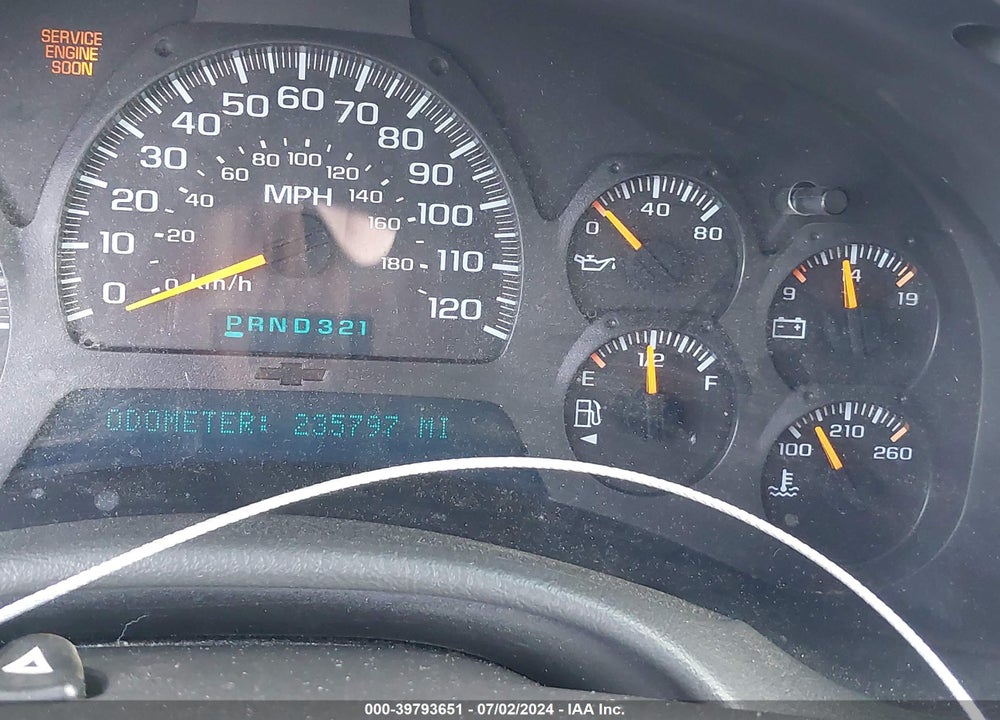 2002 CHEVROLET TRAILBLAZER LTZ VIN: 1GNDT13S922265199