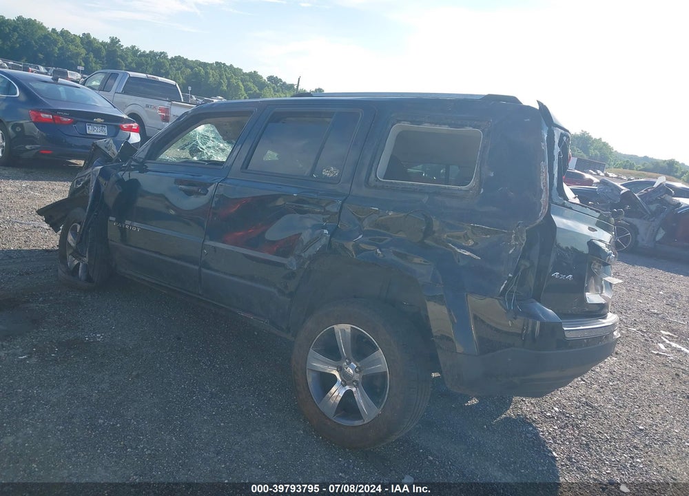 2017 JEEP PATRIOT VIN: 1C4NJRFB7HD205545