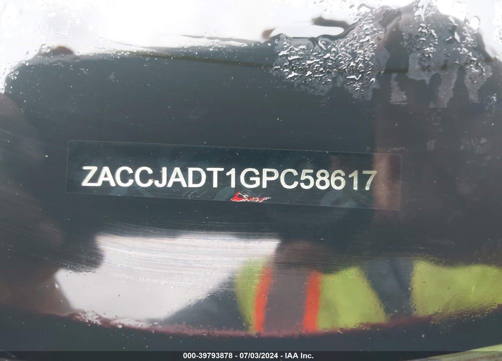 2016 JEEP RENEGADE LIMITED VIN: ZACCJADT1GPC58617