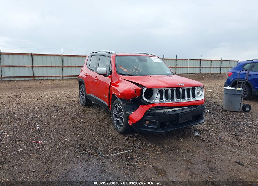 2016 JEEP RENEGADE LIMITED VIN: ZACCJADT1GPC58617
