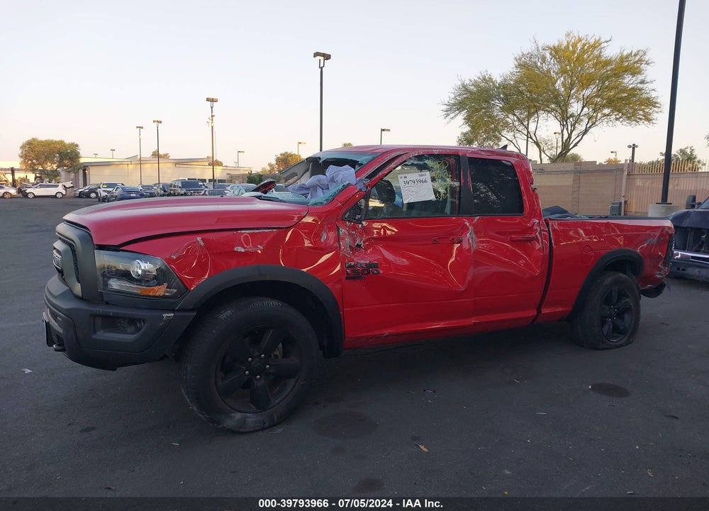 2019 RAM 1500 CLASSIC WARLOCK QUAD CAB 4X4 6'4 BOX VIN: 1C6RR7GG0KS616899