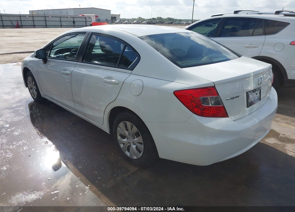 2012 HONDA CIVIC LX VIN: 2HGFB2F51CH594134