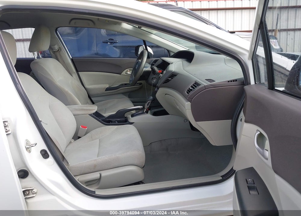 2012 HONDA CIVIC LX VIN: 2HGFB2F51CH594134