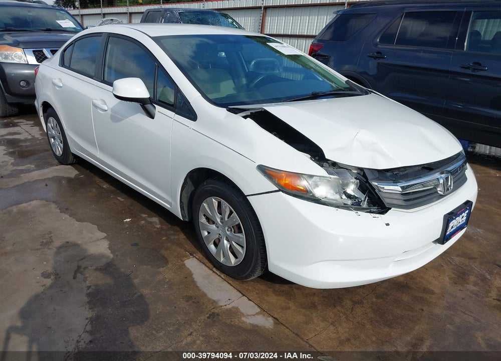 2012 HONDA CIVIC LX VIN: 2HGFB2F51CH594134