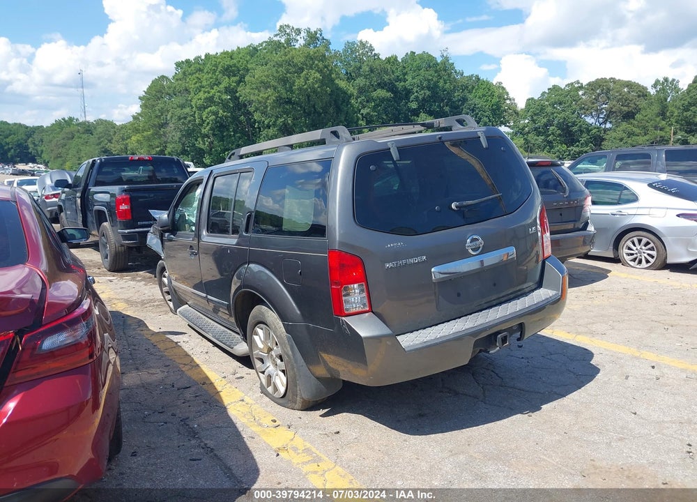 2008 NISSAN PATHFINDER LE V8 VIN: 5N1BR18A18C628575