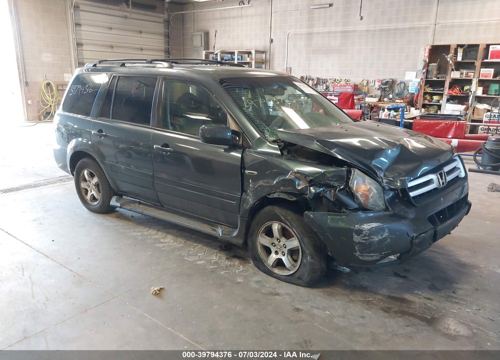 2006 HONDA PILOT EX-L VIN: 5FNYF18686B009507