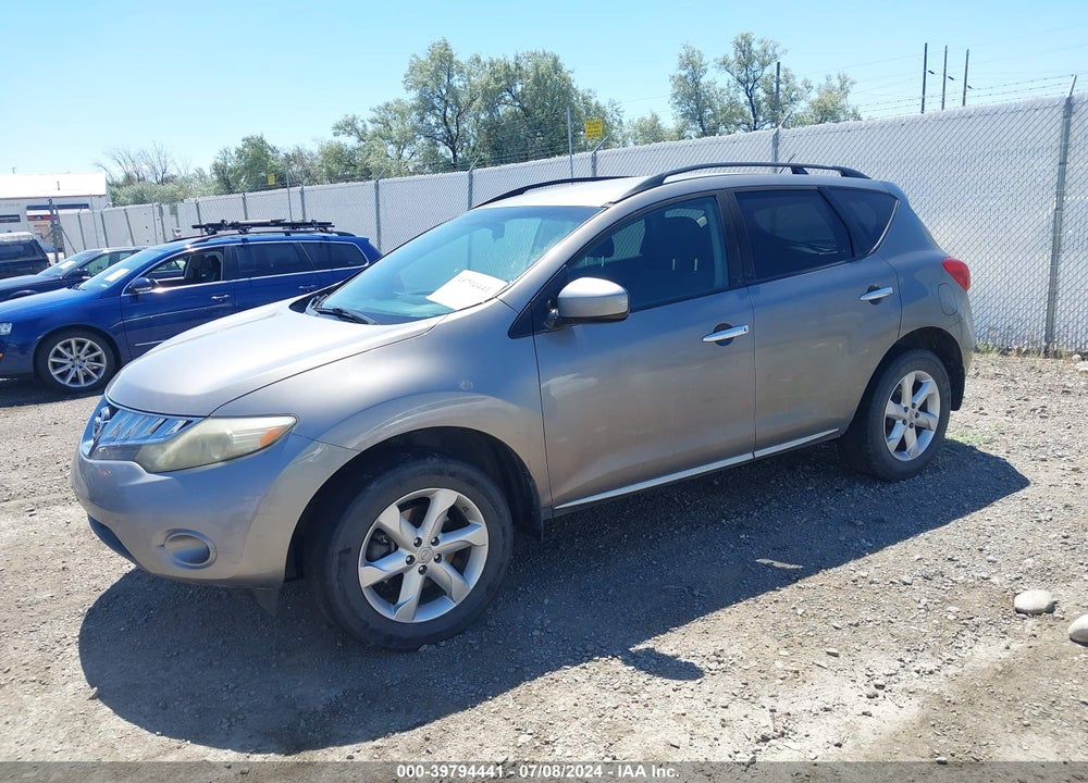 2009 NISSAN MURANO S VIN: JN8AZ18W79W200297