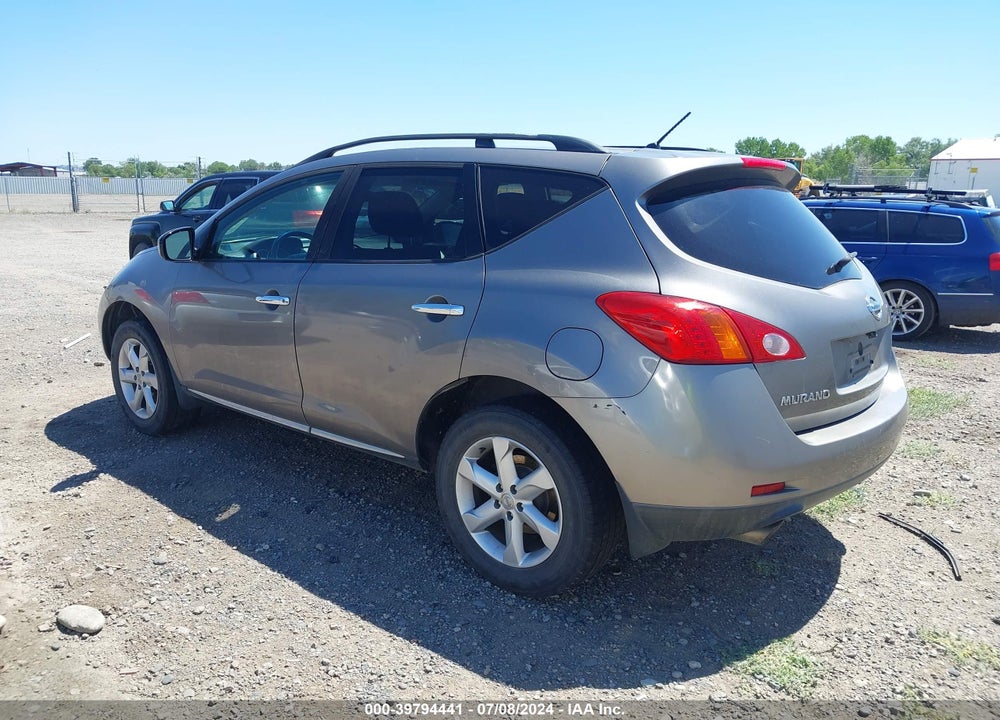 2009 NISSAN MURANO S VIN: JN8AZ18W79W200297