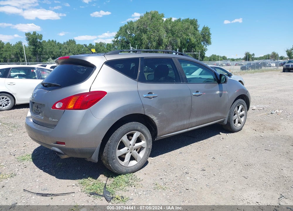 2009 NISSAN MURANO S VIN: JN8AZ18W79W200297