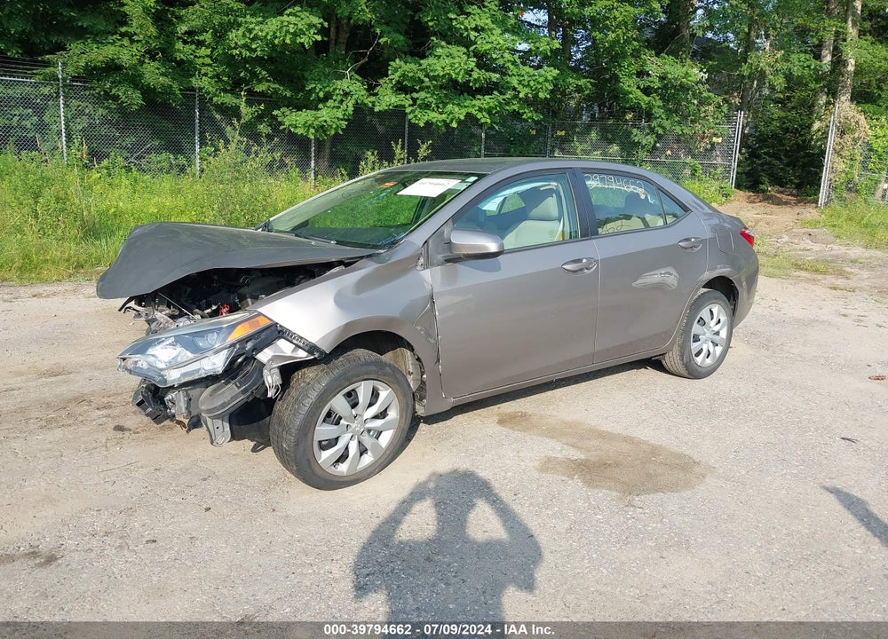 2016 TOYOTA COROLLA LE VIN: 2T1BURHE2GC621483