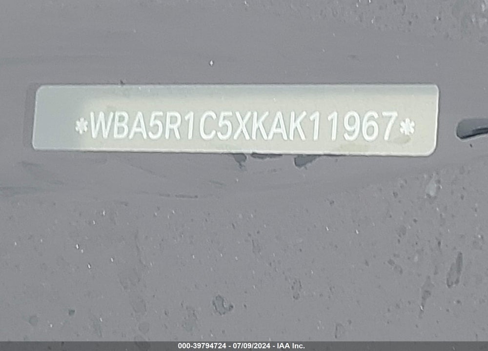 2019 BMW 330I VIN: WBA5R1C5XKAK11967