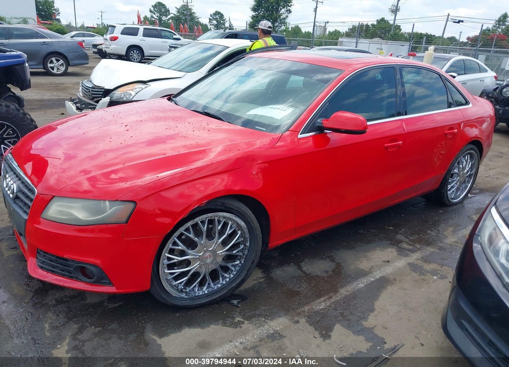 2011 AUDI A4 2.0T PREMIUM VIN: WAUKFAFL1BA099954