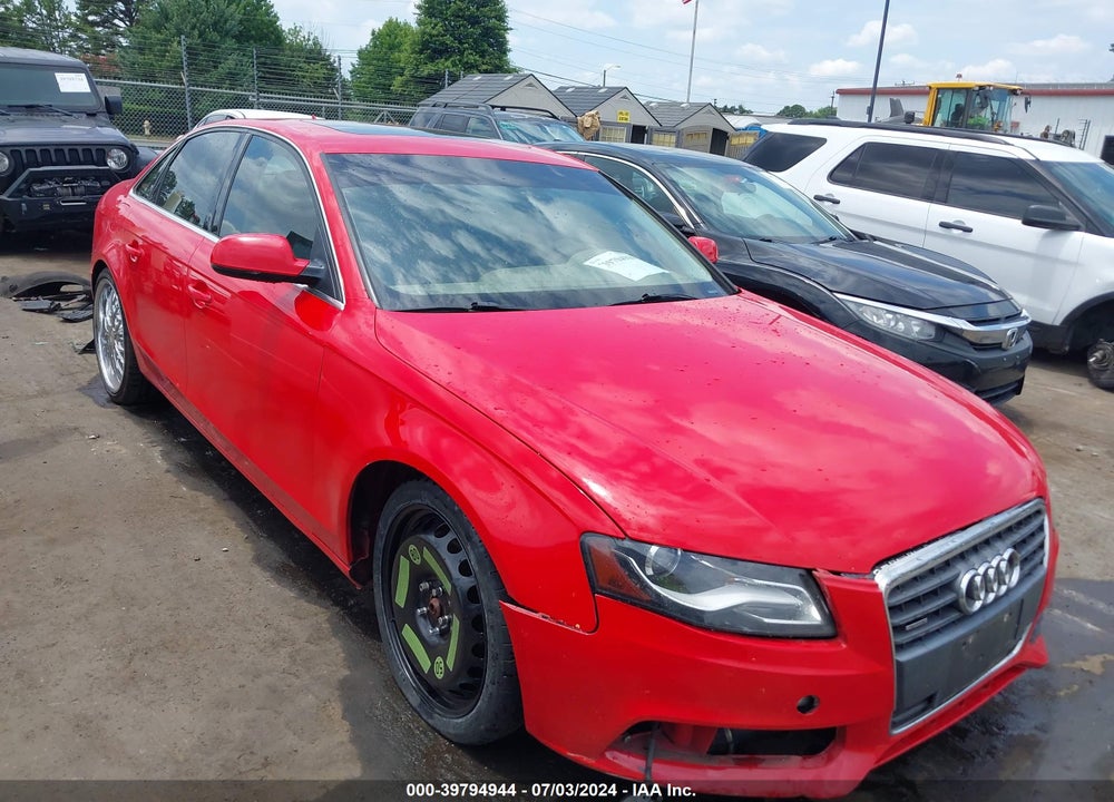 2011 AUDI A4 2.0T PREMIUM VIN: WAUKFAFL1BA099954