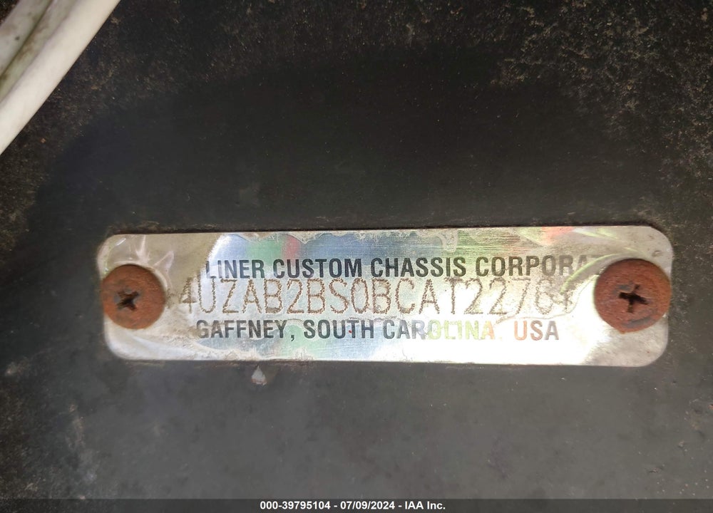 2011 FREIGHTLINER CHASSIS XC VIN: 4UZAB2BS0BCAT2276