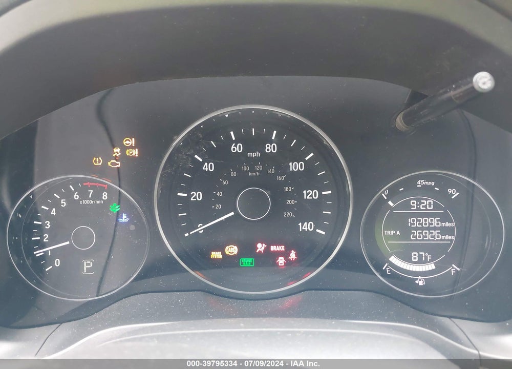 2016 HONDA HR-V EX-L VIN: 3CZRU6H78GM734208