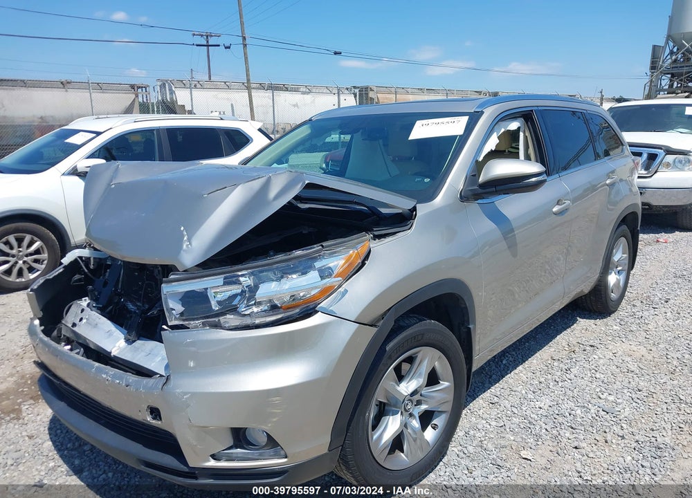 2016 TOYOTA HIGHLANDER LIMITED PLATINUM V6 VIN: 5TDDKRFHXGS323024