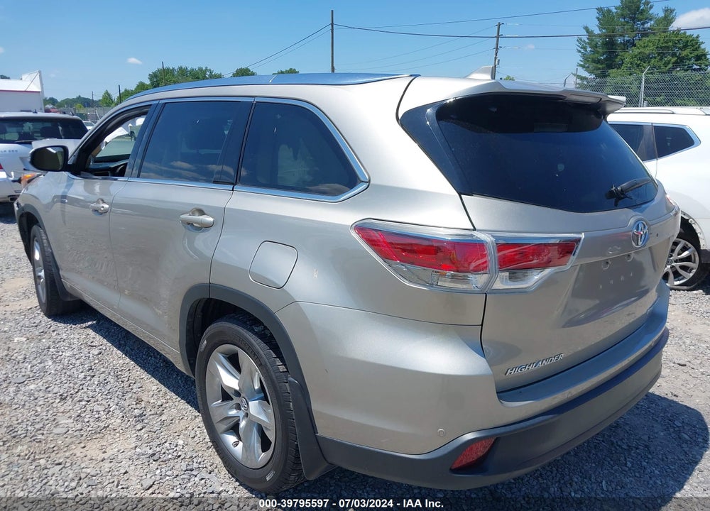 2016 TOYOTA HIGHLANDER LIMITED PLATINUM V6 VIN: 5TDDKRFHXGS323024