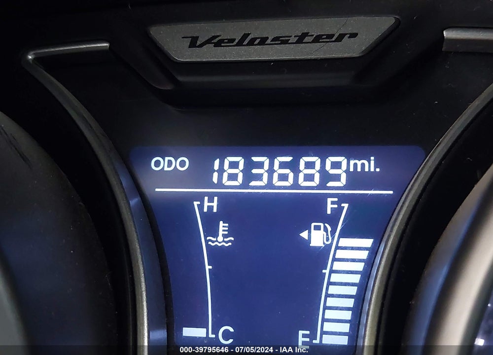 2013 HYUNDAI VELOSTER TURBO W/BLUE VIN: KMHTC6AE3DU116255