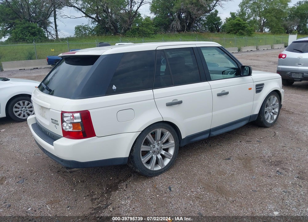 2008 LAND ROVER RANGE ROVER SPORT SUPERCHARGED VIN: SALSH234X8A163197