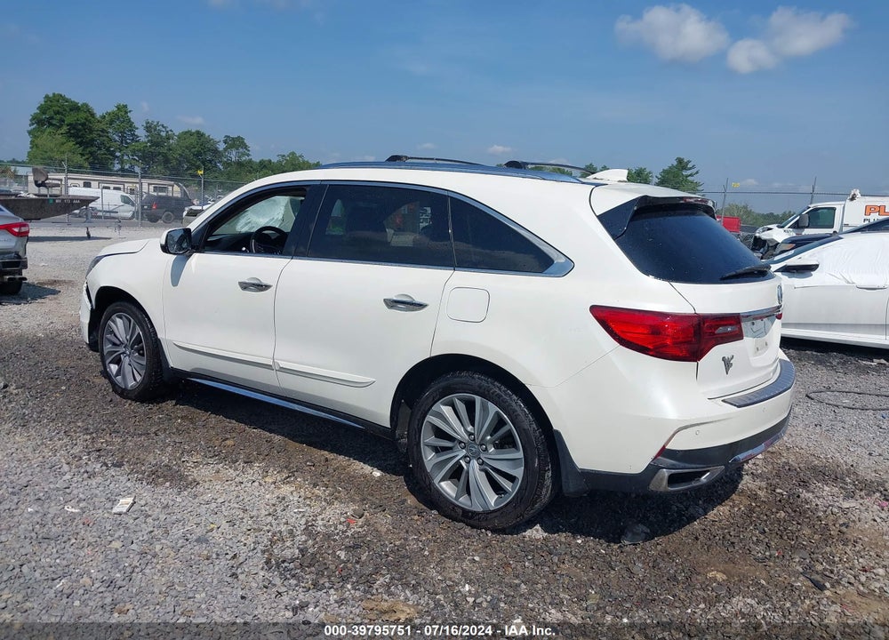 2017 ACURA MDX TECHNOLOGY PACKAGE VIN: 5FRYD4H56HB036513