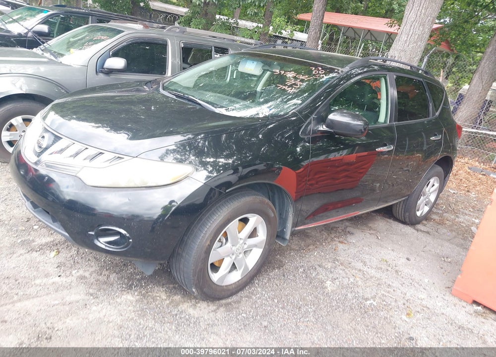 2009 NISSAN MURANO S VIN: JN8AZ18U49W002596